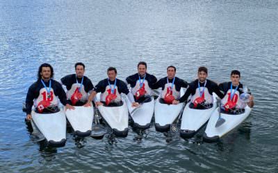 PLATA DEL EQUIPO ABSOLUTO DE KAYAK-POLO EN PONTEVEDRA
